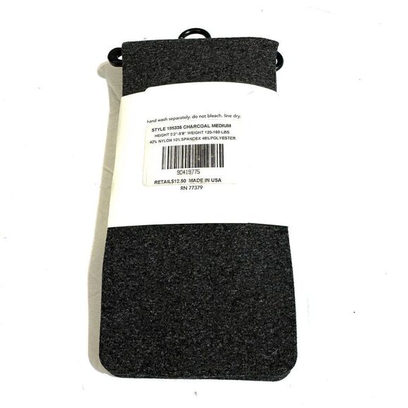 NWT Loft Opaque Tights Pull On Footed Charcoal Gray Womens size Medium - Picture 2 of 3